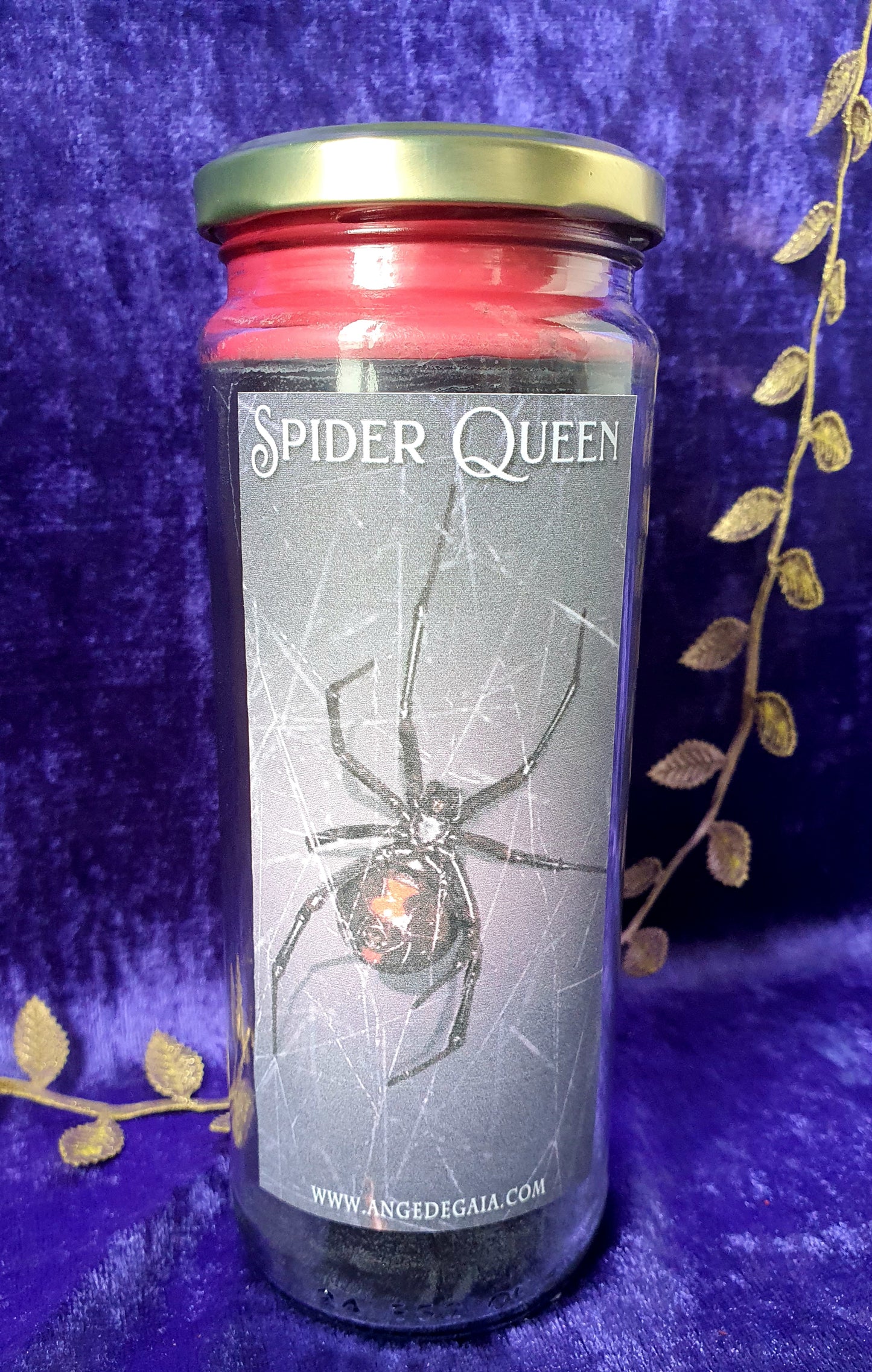 Bougie Spider Queen HooDoo, 7 days candle, rituel de protection défense 