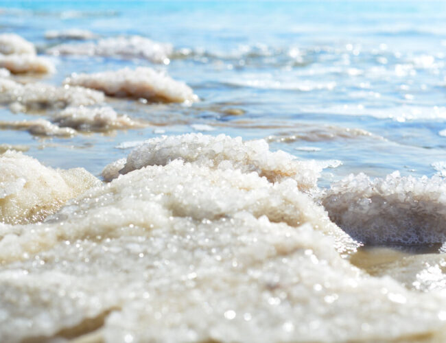 amas de sel sur la mer