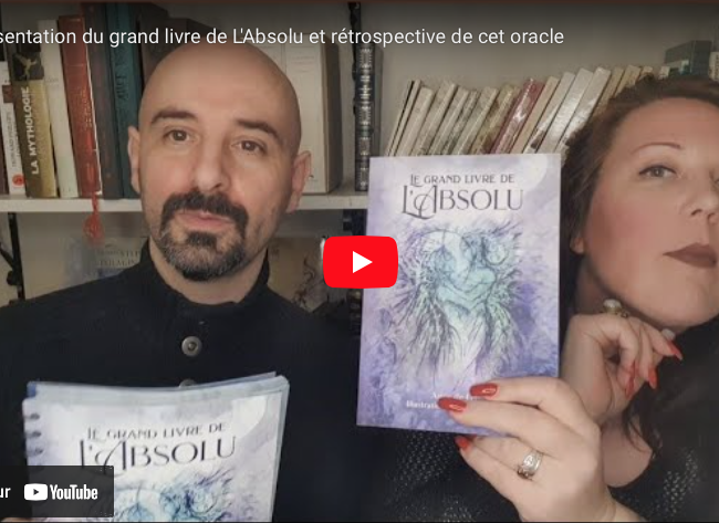 ange de gaia et Gabriel Leroy présentant en vidéo le livre de l'oracle l'absolu