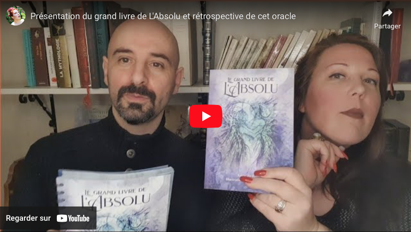 ange de gaia et Gabriel Leroy présentant en vidéo le livre de l'oracle l'absolu